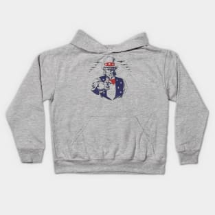 Uncle Sam Aviation Planes WW2 Vintage Propaganda Kids Hoodie